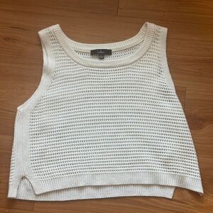 Lulus Women's White and Cream Vest